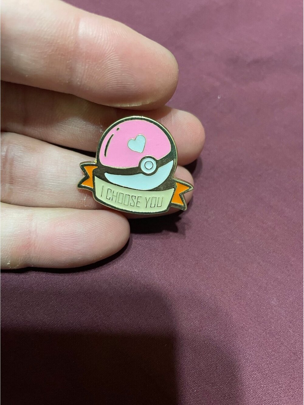 Pokeball I choose you enamel pin